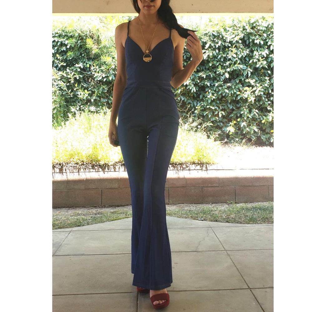 Forever 21 flare jumpsuit